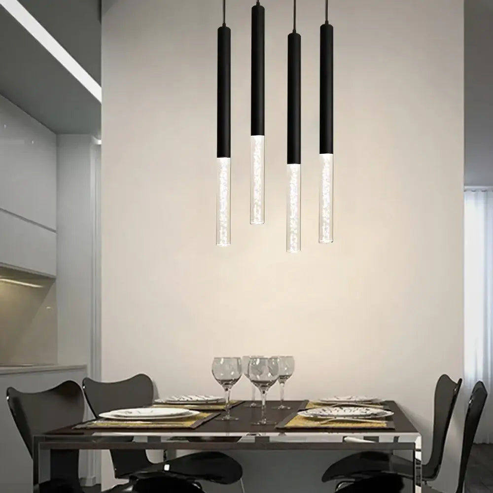 Modern black and white cylinder led pendant light with frosted glass accents decorbites cylinder led for kitchen decor
