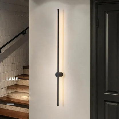 Minimalist black wall lights decorbites dimmable led with sleek vertical design and warm diffused light for bedroom decor