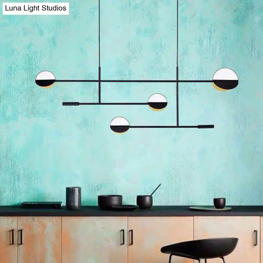 Decorbites™ contemporary black pendant light with metal disc island lighting in black finish 220v-240v 110v-120v