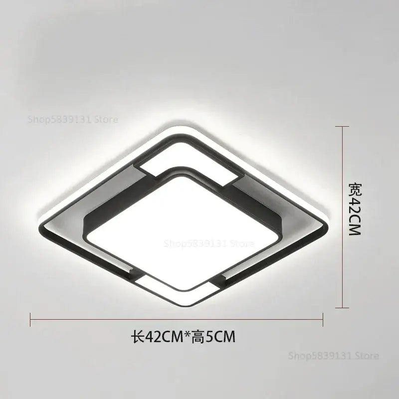 Modern black and white geometry led ceiling light with sleek minimalist design for living room decorbites geometry led ceiling
