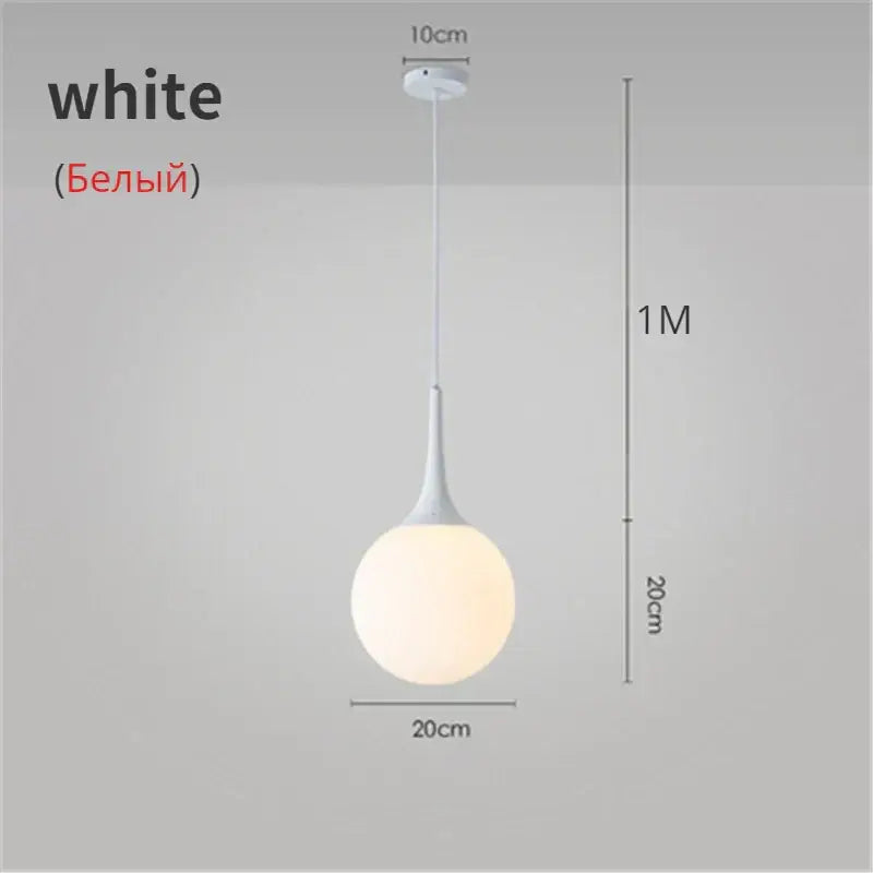 Modern black and white glass ball led pendant lights featuring white spherical frosted glass for elegant decorbites pendant lights
