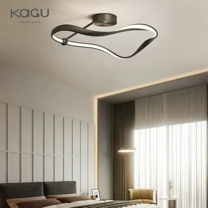 Modern black and white infinity led ceiling light with sleek flowing design ideal for bedroom decorbites led ceiling light