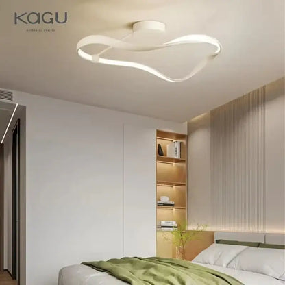 Modern black and white infinity led ceiling light by white kagu with sleek infinity-loop design for bedroom decorbites led ceiling