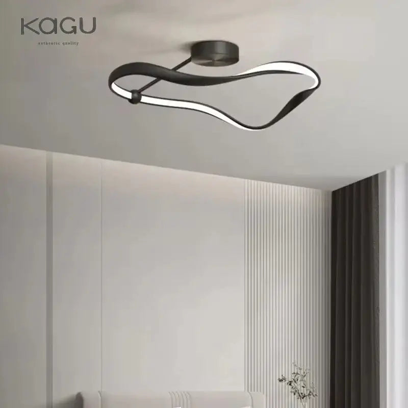 Modern black and white infinity led ceiling light with sleek metallic finish ideal for bedroom decorbites led ceiling decor