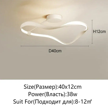 Modern black and white infinity led ceiling light with sleek flowing design 40cm diameter by 12cm high decorbites led ceiling