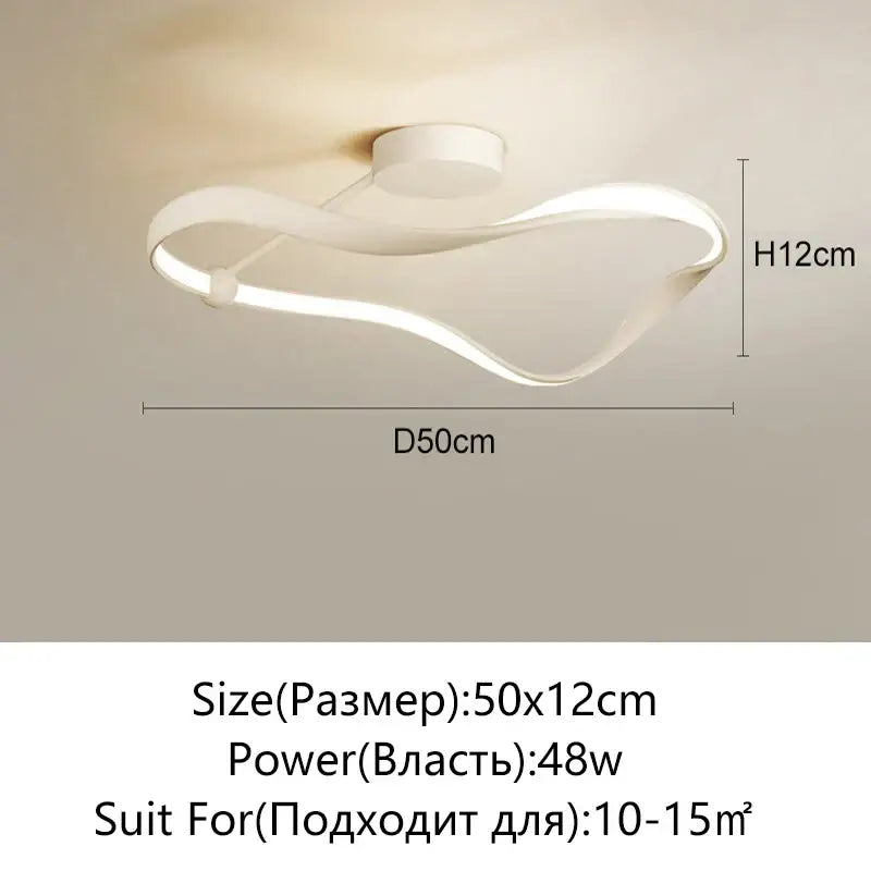 Modern black and white infinity led ceiling light with sleek flowing design decorbites led ceiling for bedroom