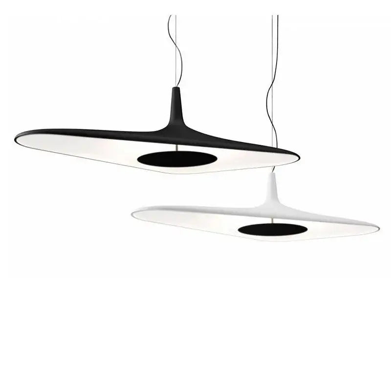 Modern black and white irregular resin pendant light with sleek oval shapes and black centers for dining room decorbites irregular resin pendant