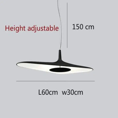 Modern black and white irregular resin pendant light with sleek disc-shaped design for dining room decorbites irregular resin pendant