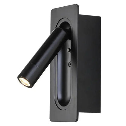 Modern black and white led bedside wall lamp with black matte finish and sleek cylindrical head for reading light decorbites led bedside