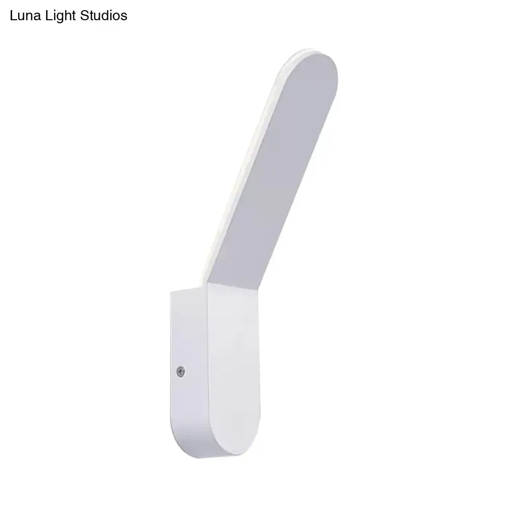 Modern black and white led lighting oval shape corridor wall sconce with sleek minimalist design and smooth matte finish