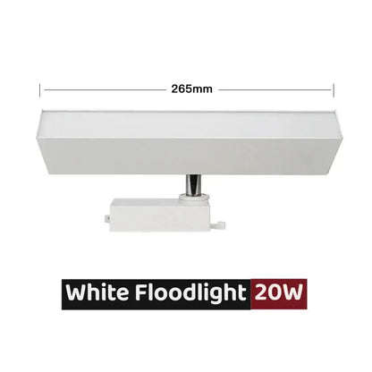 White 20w led linear grille floodlight with sleek rectangular design and minimalist finish for modern living room grille track spotlights