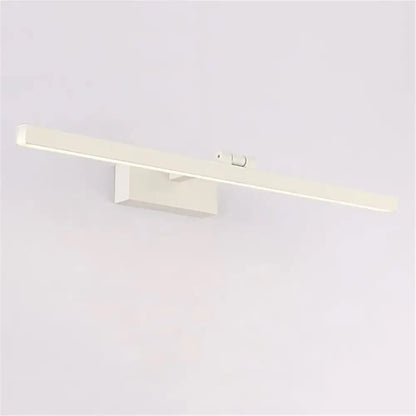 Modern off-white rectangular led vanity light sconce with sleek minimalist design for bedroom mirror lighting
