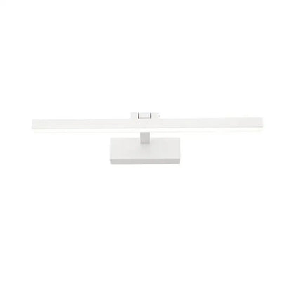 White rectangular led vanity light sconce with sleek minimalist design and smooth finish for bedroom mirror lighting