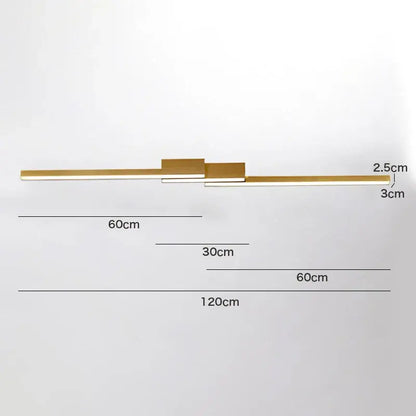 Modern gold-toned linear wall sconce with sleek minimalist design and integrated led lighting for decorbites led ceiling light