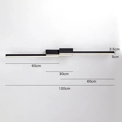 Modern black and white linear led ceiling light with sleek minimalist design for living room decorbites led ceiling