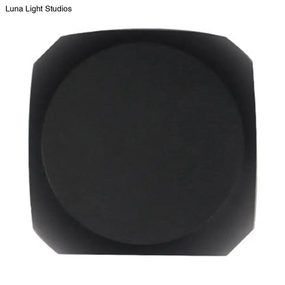 Modern black and white mini cube wall lamp with a black octagonal foam pad for living room wall lamp decor