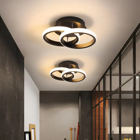 Modern black and white minimalist led ceiling light with circular design for living room decorbites led ceiling light