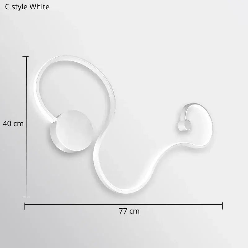 White c-style wall lamps with sleek curved design made of translucent contemporary acrylic for bedroom decorbites decor