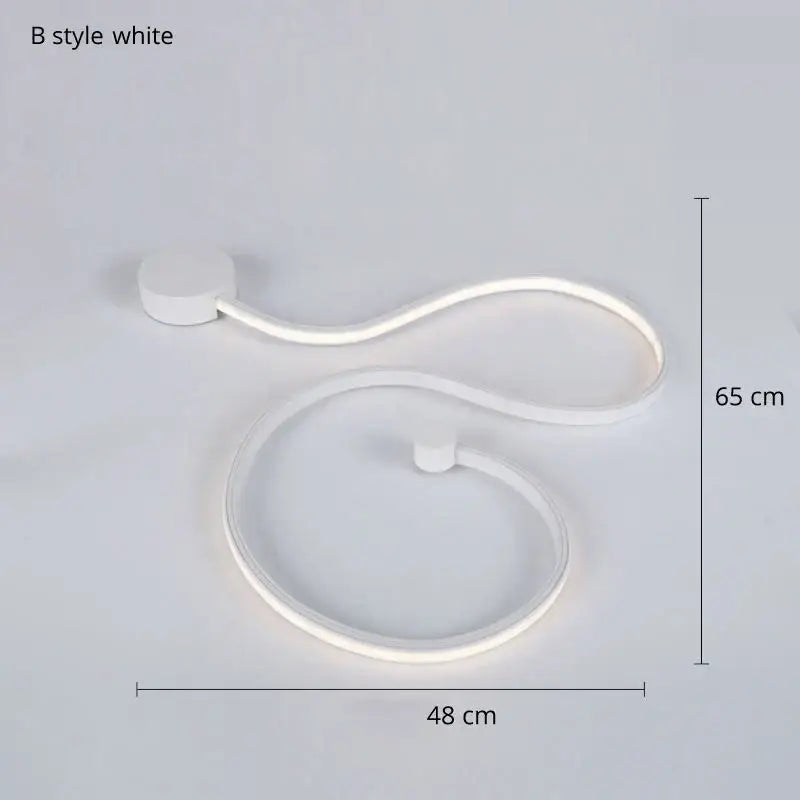 Modern black and white sculptural wall lamps with white led wall sconce and sleek curved design for bedroom decorbites contemporary acrylic wall decor