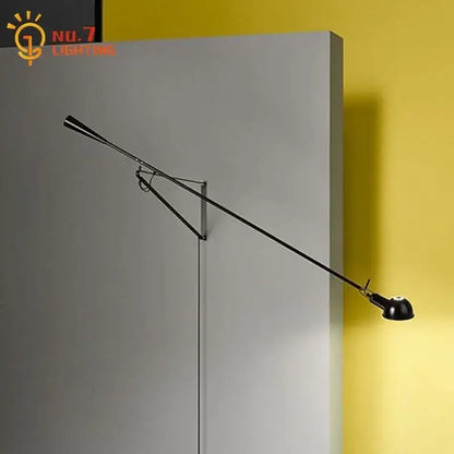 Modern black swing arm wall lamp with sleek metal arms and adjustable led design for living room decorbites wall lamp