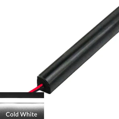 Black cylindrical cable sleeve with red wire inside designed for decorbites led black tube bar light protection and organization