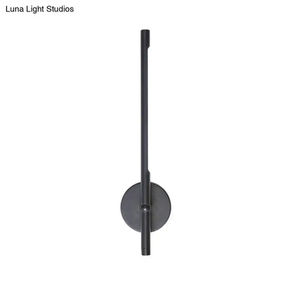 Modern black and white tubular led sconce with black matte finish direct wired wall light with maximum bulb wattage