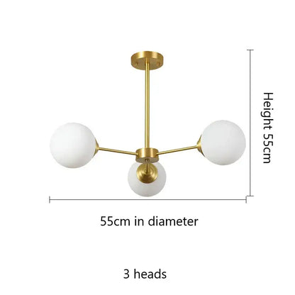 Modern brass pendant lights with gold finish and three frosted glass ball shades for dining room decorbites glass ball