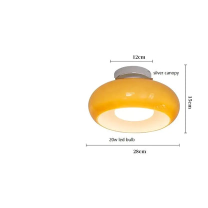 Modern brass and amber glass pendant light with 20w led bulb and silver canopy for kitchen decorbites copper bauhaus lighting