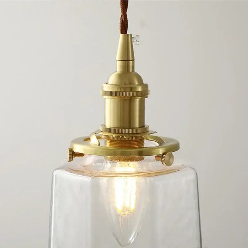 Modern brass and clear glass led pendant lamp with exposed filament bulb for dining room decorbites clear glass pendant lamp