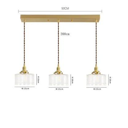 Gold-toned modern brass pendant light with clear glass led shades and twisted bronze cords for dining room decorbites clear glass
