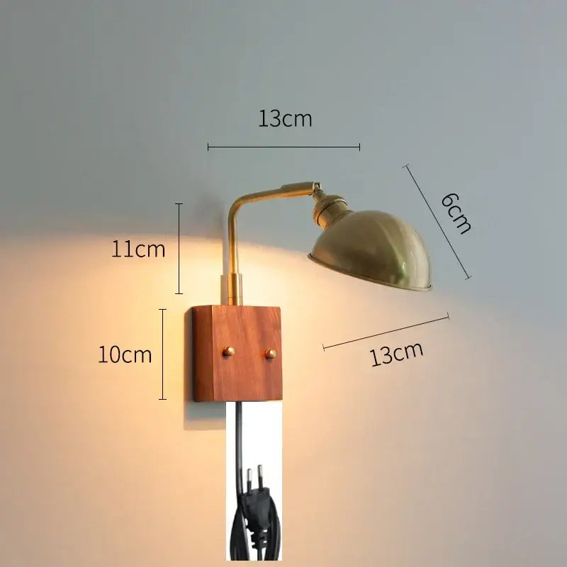 Modern brass wall lights with ribbed clear glass and wooden base for bedroom decorbites clear glass sconce