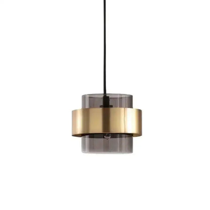 Modern pendant light with sleek brass ring and smoked glass shades by decorbites gold wrought iron for dining room decor