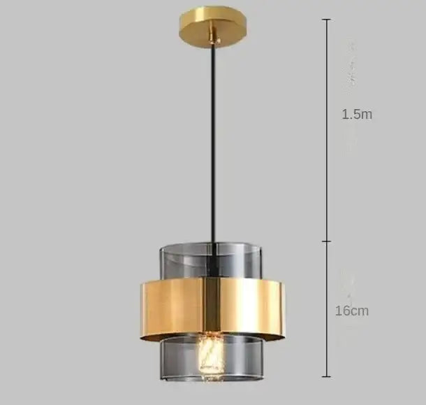 Modern brass and smoked glass pendant light with gold wrought iron design for dining room decorbites gold wrought decor