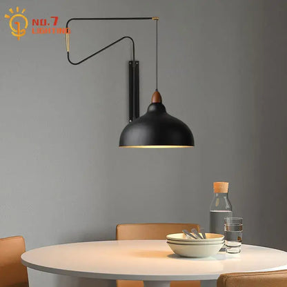 Modern brass copper adjustable wall lamp with black matte finish and wooden accent for living room decorbites copper adjustable wall