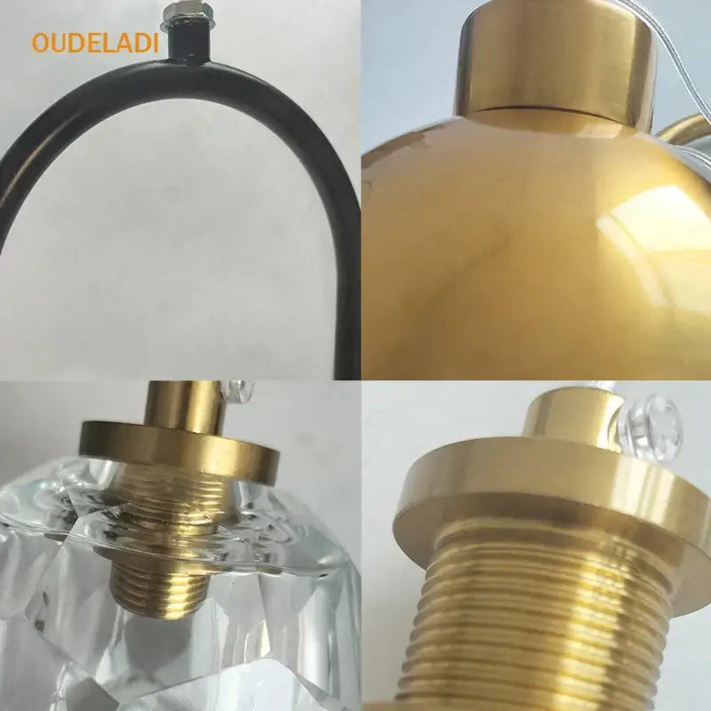 Modern brass crystal ball pendant light featuring gold-finished brass and faceted crystal glass for pendant lights decorbites crystal ball