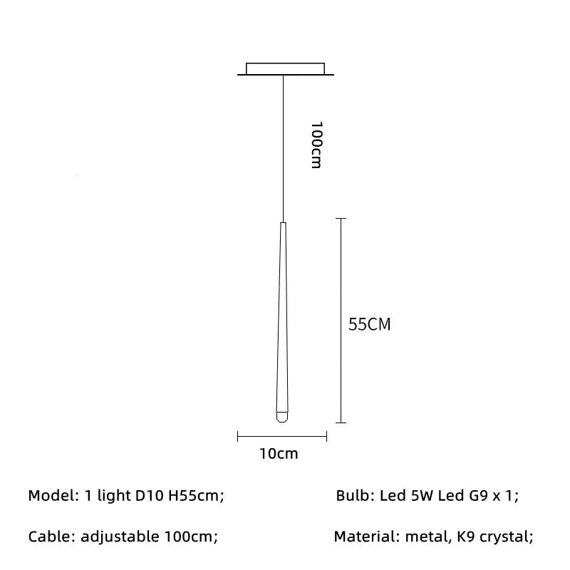 Modern brass crystal led pendant chandelier with metallic finish and k9 crystal accents for villa stairs decorbites crystal led