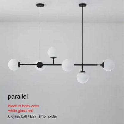 Modern brass glass ball chandelier with six frosted white glass spheres for living room dining decorbites brass glass