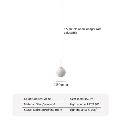 Modern brass glass ball led chandelier featuring a white glass ball led with copper iron fixture for dining room decorbites glass ball