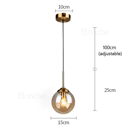 Modern brass glass ball pendant light with smoked glass globe and adjustable 100cm hanging length for dining room decorbites glass ball pendant lights 3 pack