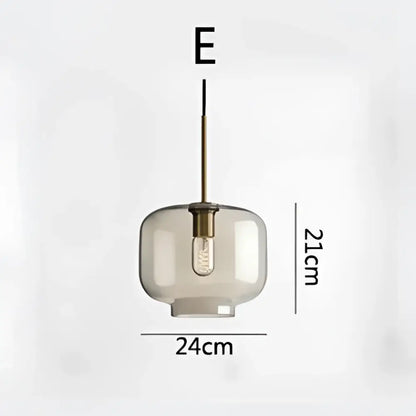 Modern brass glass chandelier dining room pendant light with frosted glass globe and exposed filament bulb by decorbites glass chandelier