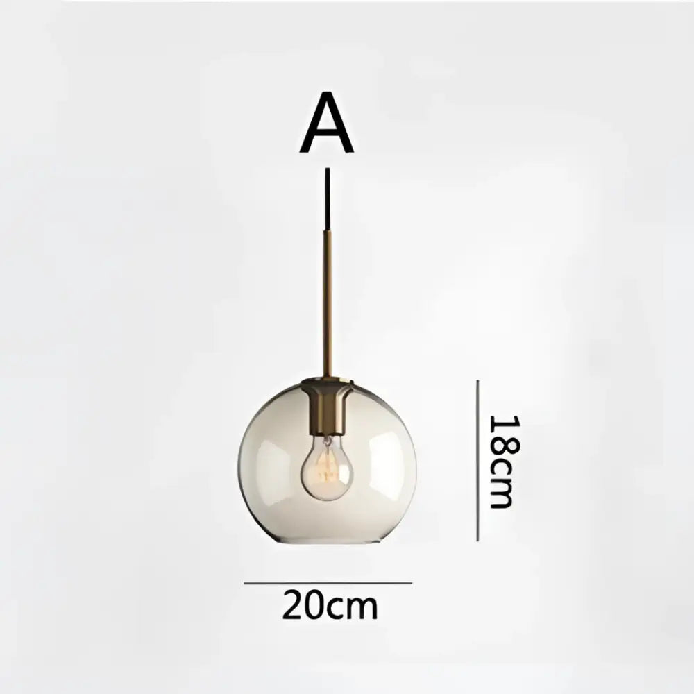Modern brass glass chandelier dining room pendant light with clear glass globe and exposed filament bulb by decorbites glass chandelier