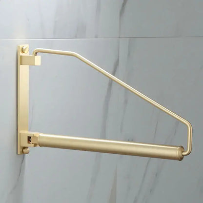 Modern brass gold wall clothing rack made of sleek metal for bedroom decorbites brass gold hanging organizer