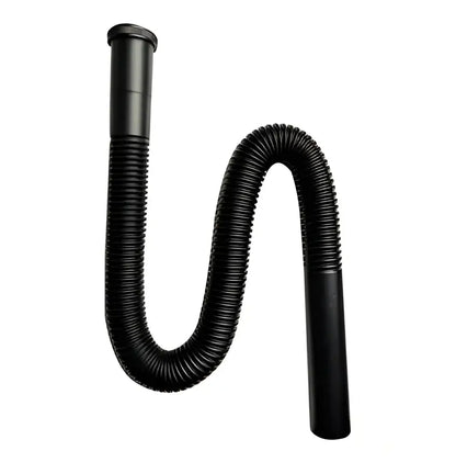 Black flexible corrugated sink drain hose with rigid end caps for modern decorbites brass pop bathroom sink drain