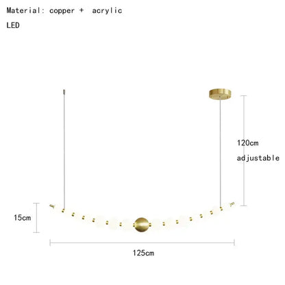 A modern brass round led pendant light with a curved copper and acrylic design for dining room decorbites brass round