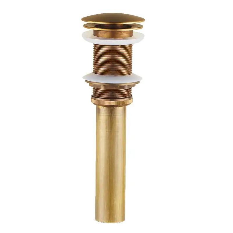 Modern bronze waterfall bathroom faucet brass sink drain with fluted top and white rubber seals for decorbites bronze waterfall