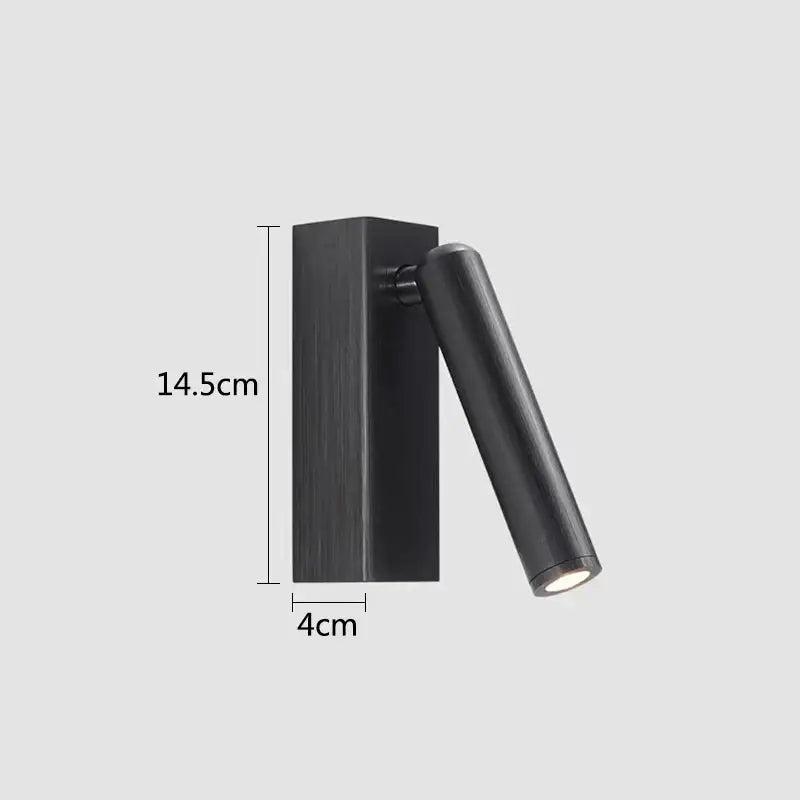 Modern bronze wooden led wall light with black matte finish and adjustable arm for bedroom reading decorbites led wall lamp