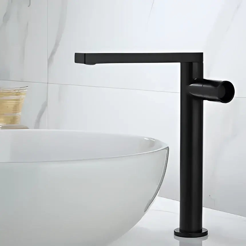 Black matte basin faucet with sleek minimalist design for modern brushed gold decorbites brushed gold mixer tap