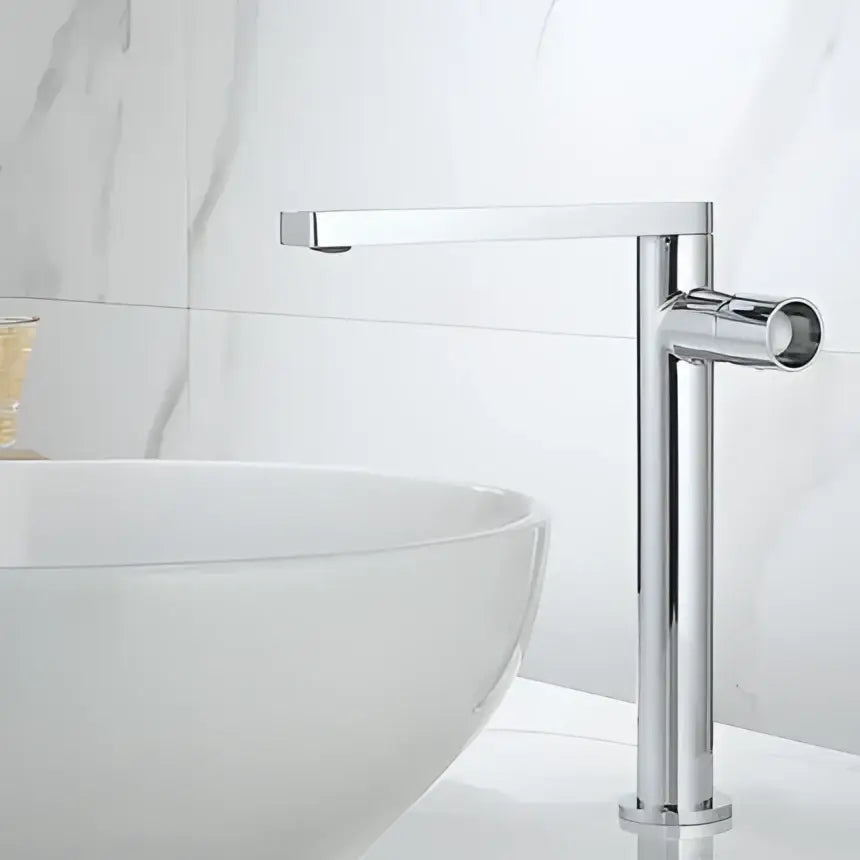 Modern brushed gold basin faucet with single-handle mixer tap featuring chrome finish and minimalist design decorbites brushed gold