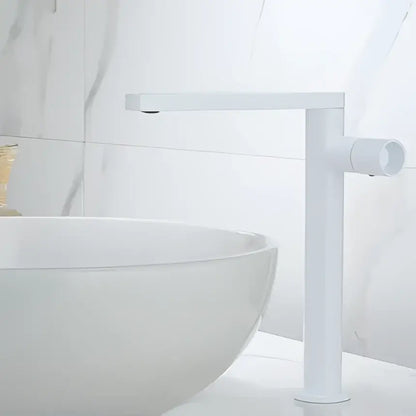White modern basin faucet with sleek minimalist design and matte finish for decorbites brushed gold bathroom mixer tap