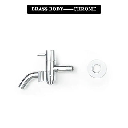 Modern brushed gold bidet faucet set with chrome finished brass body and threaded connections for bathroom use
